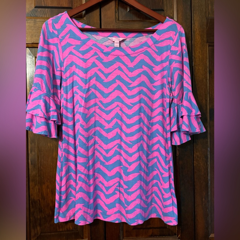 Lilly Pulitzer Lula Ruffle Sleeve Top